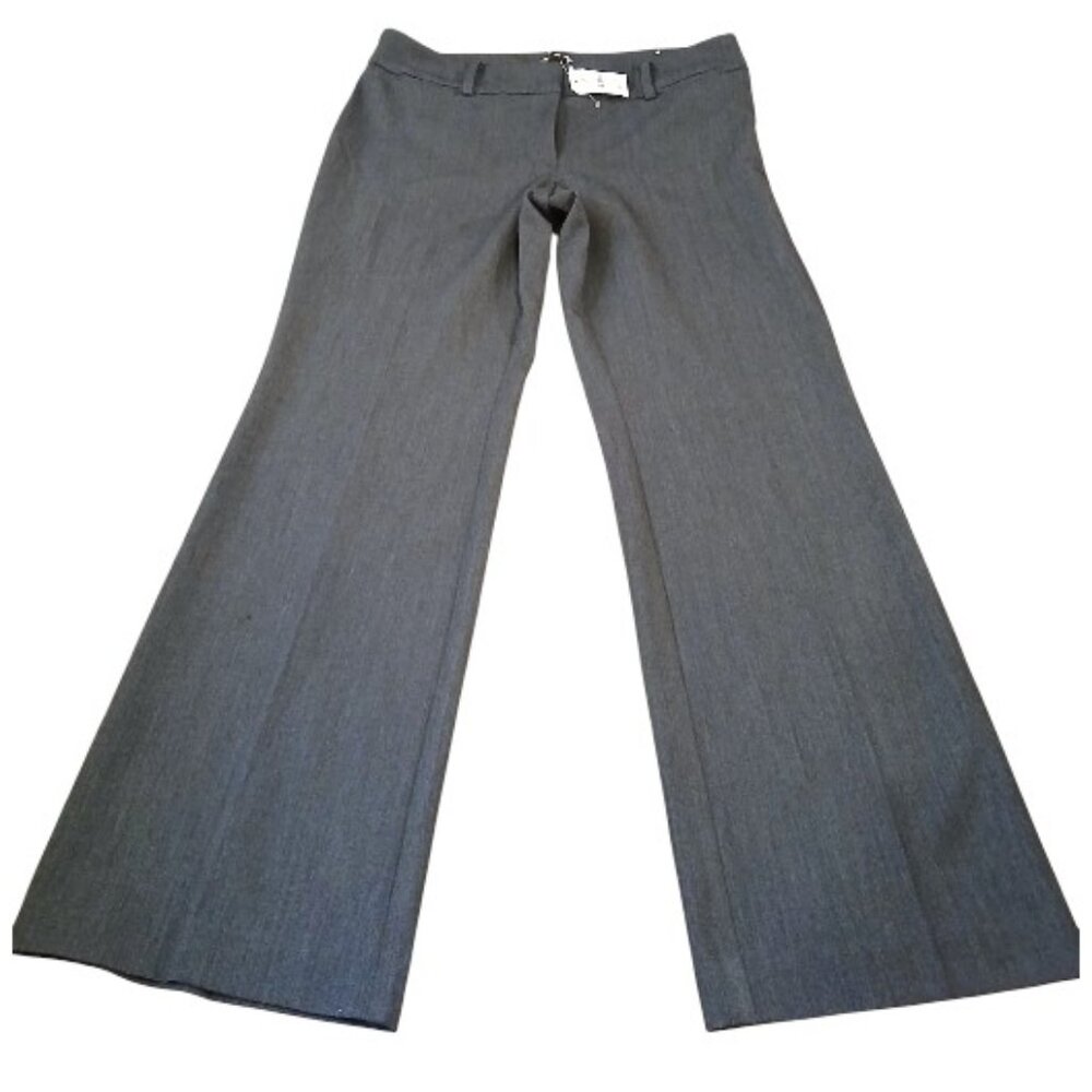 NWT LOFT "Original Dress Trouser" Gray Wide Leg 6P - Picture 5 of 12